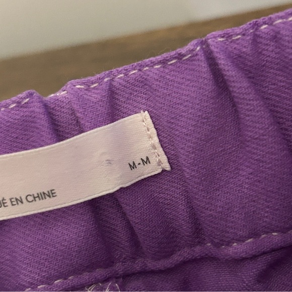 Oak + Fort Vibrant Purple High-Waisted Pants M - Picture 8 of 13